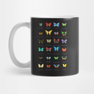 Neon Butterflies in an Old Cardboard Mug